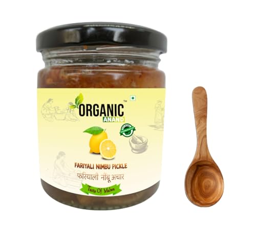 Image of Organic Anand Natural Khatta Meetha Nimbu ka Achar | Fariyali Fasting Nimbu Pickle | Homemade Lemon Pickle | Preservative Free, Traditional Taste| Tasty & Tangy 200gm Jar (Pack of 1)