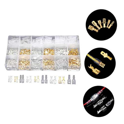 VILLCASE 1 Conjunto/540Pcs Terminais De Crimpagem De Fio Conector De Latão Terminal De Crimpagem Ter