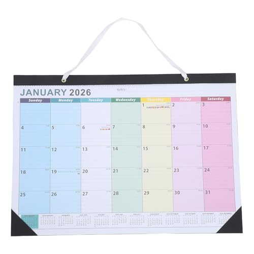 SEWACC Wall Calendar 2026 Horizontal 18 Monthly Planner From Jan 2026 To Jun 2027 - Multi-Country Holiday English Calendar With 