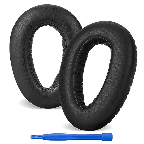 Linkidea Replacement Ear Pads for Sennheiser PXC 550/ PXC 550-II Wireless, MB660UC/ MB660MC Headphones Ear Cushions, Headset Earpads (Protein Leather/Black) by Linkidea - Used condition - CA$9.42