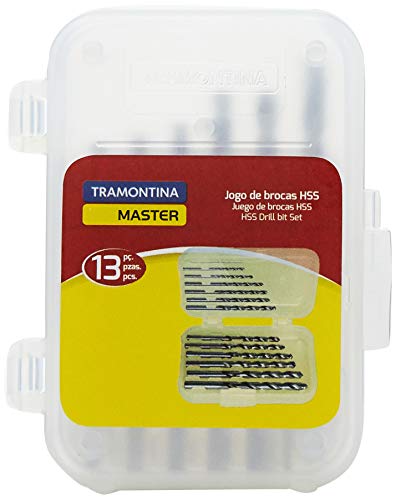Tramontina 43141513, Jogo de Brocas para Aço 13 Peças