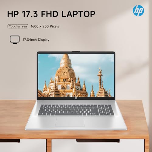 Image of HP Premium 17.3 inch Touchscreen Laptop, 8-Cores Intel Core i3-N305, 128GB RAM, 8TB SSD, Webcam, HDMI, Wi-Fi 6, Windows 11 S, Silver