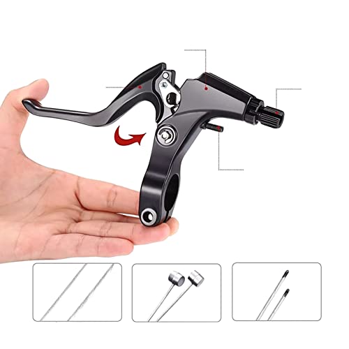 POENVFPO Cycling Brake Set, Light and Portable Aluminum Alloy Front and Rear Cycling V Brake Set Riding Accessories, Black - Image 3