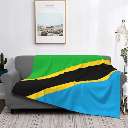 Couverture légère drapeau Tanzanie au design imprimé d'une finition haut de gamme - 5