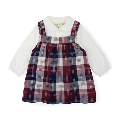 Hope & Henry Layette Baby Girl Long Sleeve Bodysuit and Jumper Set