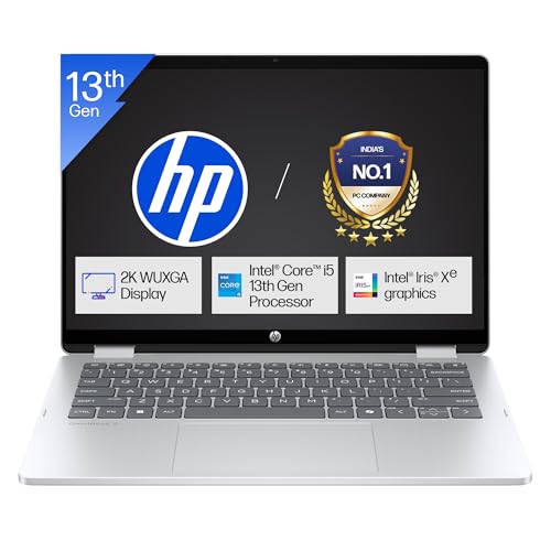 HP OmniBook 5 Flip,13th Gen Intel Core i5 1334U (16GB LPDDR5,512GB SSD) 2K, WUXGA,Anti-Glare,300 nits,14''/35.6cm Touchscreen,Win11, M365 Basic(1yr), Office Home24, Silver,1.65kg, 5MP Camera, fp0789TU