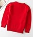 Velius Girl's Long Sleeve Knit Elk Christmas Sweater Tops (5-6 Years, Reindeer #6)