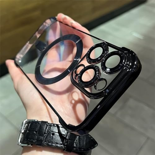 Coque iPhone 14 transparente magnétique mince claire sans cadre