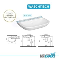 HGMBAD Set Geberit Spülkasten WC Vorwandelement Waschbecken 60 cm Armatur Bad Set – Ansicht 4