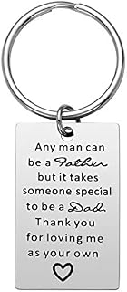 Step Dad Keychain Gift - Father’s Day Gifts from Daughter Son, Birthday Gift