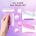 Melodysusie All in One Nail Brush Set with Nail Art Dusting Brush