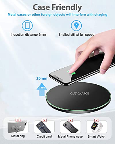 Wireless Charger For Samsung Galaxy S23/S23+/S22/S22+/S21/S20/S20+/S10/S9+/S9/S8/S8+/S7/Note10/Note9/Note8, 15W Fast Wireless Charging Pad With Usb-C For Samsung,Iphone Black(No Ac Adapter) #TOP10