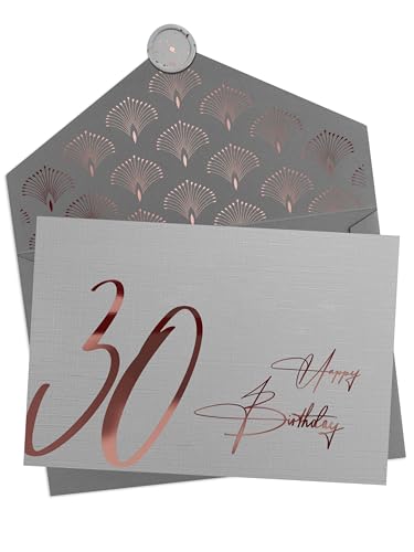 Joli Coon 30th Birthday Card for Women and Men, with premium envelope