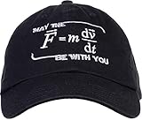 May The (F=m*dv/dt) Be with You | Funny Physics Science Men Women Baseball Dad Hat Black