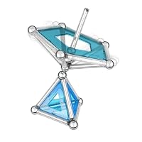 Geomag 022 PRO-L Building Set, Blue and Silver Metal, 50 Pieces