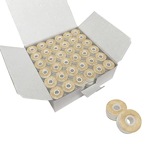 Himapro 144 White Prewound Bobbins For Embroidery Machines Size L (Sa155) Cardboard Sided Good For Brother, Babylock, Janome, Bernina, Husqvarna, Pfaff Embroidery Machines Etc (White) - 60 Weight #TOP1