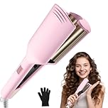 UMIGA Hair Waver for Women Hair Crimper, 120-200℃ Wave Curling Iron, Mermaid Beach Waver Hair Curler for Long/Short Hair, 30s Quick Heating, Duuble Voltage for Travel Home Dorm Immediate Waves