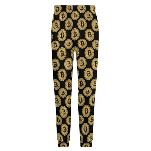 Bitcoin Pattern Men's Pajama Pant Soft Patterned Straight-Fit Jogger Sleep Pants Casual Lounge Sleepwear PJs - Image 6