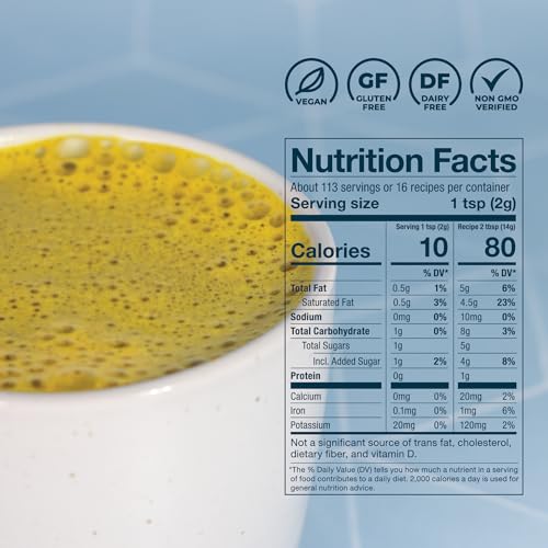 Image of Laird Superfood Non-Dairy Original Superfood Turmeric Coconut Powder Coffee Creamer, Gluten Free, Non-GMO, Vegan, 16 oz. Bag, Pack of 1