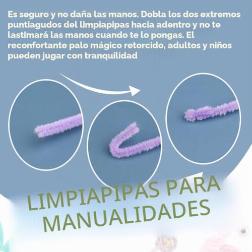 Miniatura 4 de Wenrescry 300 Limpiapipas Manualidades, 27 Colores, Alambre De Chenilla Para Proyectos Creativos De Bricolaje, Manualidades Y Decoración Del Hogar, 30 Cm De Longitud