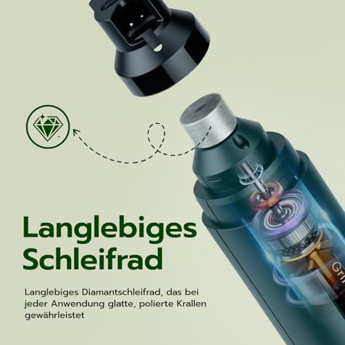 Tolesum Krallenschleifer für Hunde 5-Gang Mit LED Leuchten,Leiser,Wiederaufladbare, leistungsstarker Elektrischer Krallenschneider für Haustiere,Kleine, Mittelgroße Hunde und Katzen