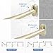Curved Shower Curtain Rod, TOPROD Round Shower Curtain Rod 48 to 72 Inches Adjustable, Rounded Bowed Stainless Steel Shower Rods for Bathroom, Bathtub, More Shower Space, Gold, Need to Drill