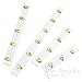 Gold and White Spring Steel Corset Busks, 12"