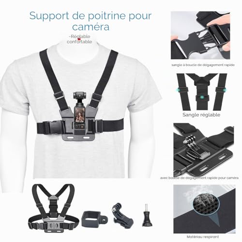 Support de fixation DJI Pocket 3 avec sangle de poignet en nylon premium et durable