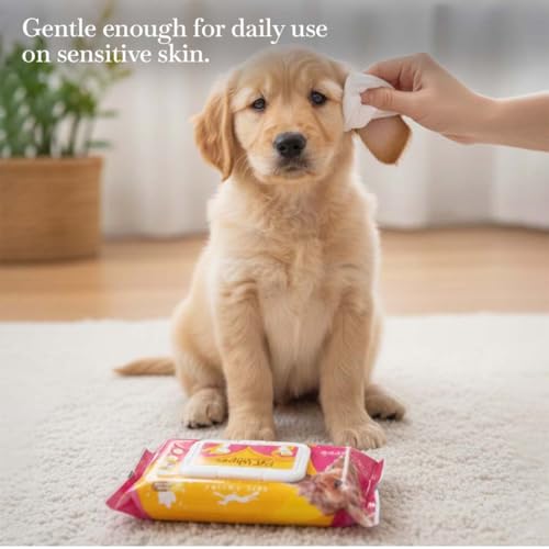 Image of Pets Empire 4-in-1 Grooming Kit for Dogs - Wet Wipes, Self-Cleaning Brush, Aloe Vera Dry Bath Shampoo & Doggy Devil Perfume | Complete Grooming Combo for All Breeds