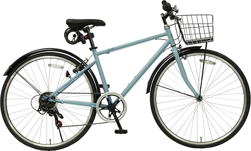 【期間限定】【最安値】クロスバイク 26インチ 26型 26インチ 6段変速 クロスバイク カーキ/ホワイト 26×1-3/8