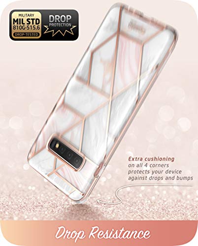 I-Blason Cosmo Designed For Galaxy S10 Case Stylish Glitter Protective Bumper Case Without Built-In Screen Protector For Galaxy S10 2019 Release (Marble) #TOP3