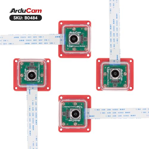 Kit quadruple caméra 12MP IMX708 Arducam grand angle 120° pour Raspberry Pi