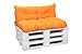 Produktbild Palettenkissen Outdoor - palettenkissen wasserdicht 120x80+120x40cm -palettenkissen Set (Orange)