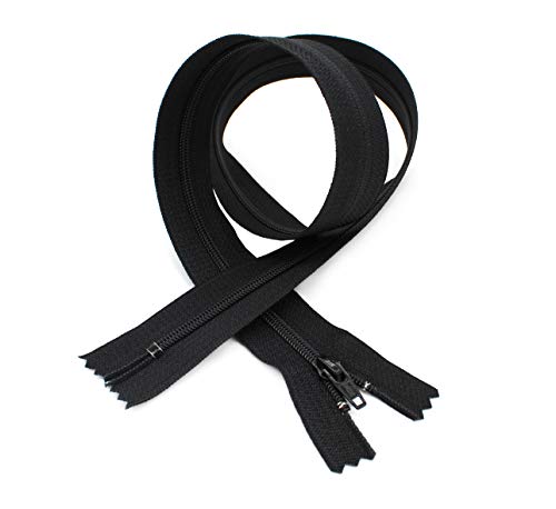 YKK ® #4.5 Closed Bottom Slipcover & Upholstery. Color Black. Made in The USA. 1 Zippers/Package (108" Inches)