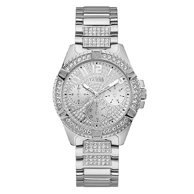 GUESS W1156L1 - Orologio da polso da donna con cinturino in acciaio inox color argento, 5 bar, diametro cassa: 40 mm