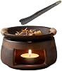 Quemador de cerámica zen para aceites esenciales, ceras y hierbas, con portavelas para té, ideal para meditación y yoga 2