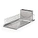 Polder 6115-75 Compact Stainless-Steel Dish Rack with Utensil Holder, 14" x 6.5" x 5"