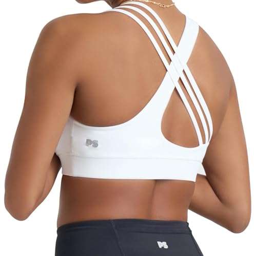 Image of POPSUGAR Sports Bras for Women - Y Back, High Neck, Strappy & Long Line Padded Racerback Bra Workout Yoga Top Racer Back Bra
