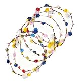 URAQT Diadema de Corona de Flor, 6PCS Diadema LED con Luminosas, Guirnaldas de Flores Led, Festival Accesorios Guirnaldas Intermitentes, Halloween, Navidad, Boda, Fiesta Neón Brillante-A