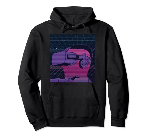 Vaporwave Retrowave Synthwave VR - Auriculares de realidad virtual Sudadera con Capucha