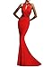 GlorySunshine Women's Sheath Sexy Lace Backless Mermaid Bridal Flare Dress