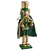 Nantucket Home St. Patrick's Day Caped Leprechaun with Irish Flag and Pipe Wooden Nutcracker, 15-Inch
