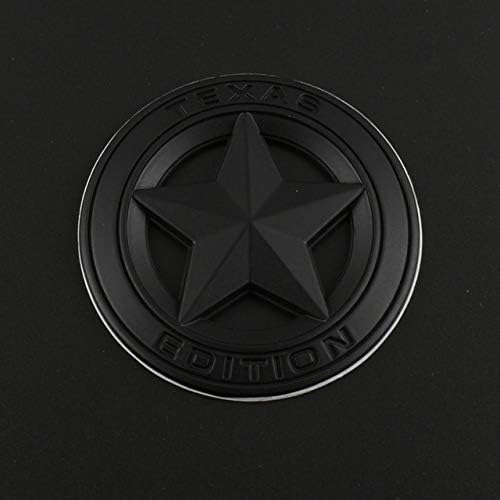 Vintage TEXAS EDITION Hollow Out Star Round Metal Badge Car Styling 3D Sticker Body Steering Wheel Refitting Decoration for JEEP,A
