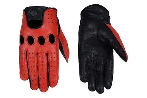 Red Leather Driving Gloves Gladiator Polo X-Large