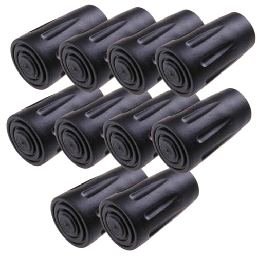 FONDOTIN 10個トレッキングポール用 滑り止めラバーキャップ 手杖替え用 防滑 カバー アウトドア 登山 キャンプ対応