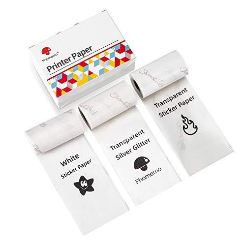 Phomemo Papel Adhesivo Para Impresora Térmica Portátil Phomemo M02, M02PRO, M02S, M03,...