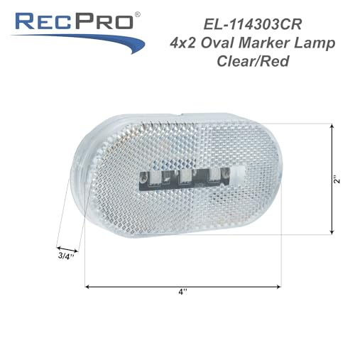 Luz marcador LED 4x2" Long Haul 2 Pack Clear/Red miniatura 4