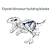 Odolwalker Jurassic Clear Crystal Dinosaur Simulation Figures 6pcs Dinos Toys Assembled Puzzle Small Particle Building Blocks Removable Chin Wings and Tail for Everyone.