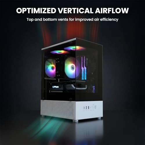 Image of Zalman CUBIX-G Micro-ATX MATX Compact Mini Tower Gaming PC Case, BW (Panda) | Includes 3x 120mm FRGB Fans, Panoramic View Tempered Glass Panels, USB Type-C, Up to 280mm GPU Support