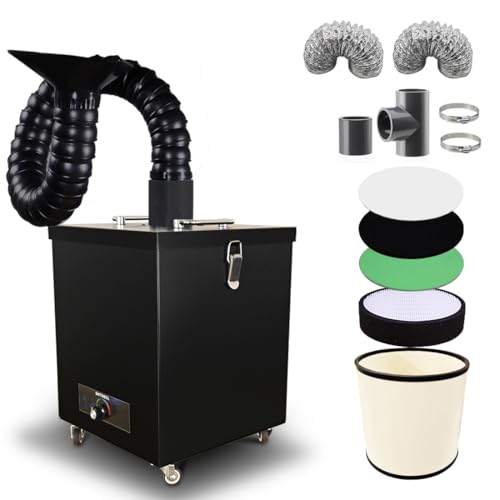 180W 387m³/H Adjustable Fume Extractor with 5 Stage Filters Welding Soldering Smoke Purifier DTF...